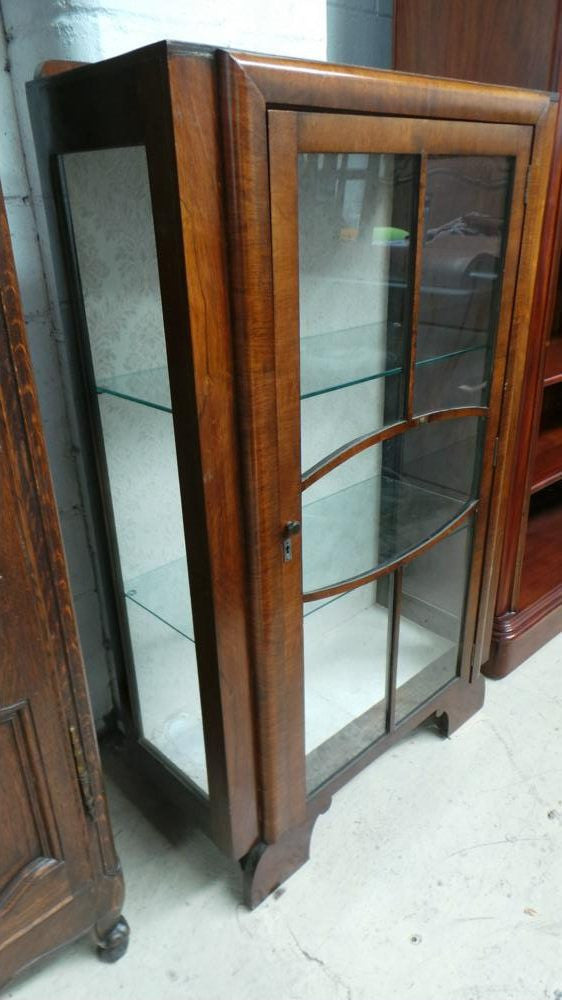 Art Deco Walnut Display Cabinet | Antique & Vintage | Moonee Ponds Antiques | Australia Wide Delivery