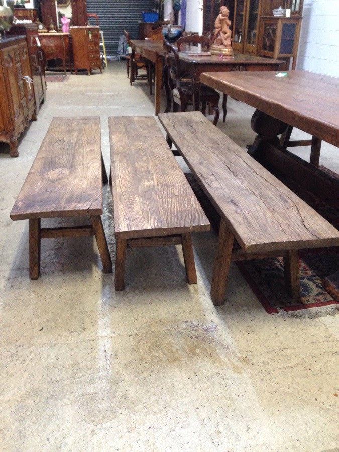 Reclaimed Elm Bench Seats | Antique & Vintage | Moonee Ponds Antiques | Australia Wide Delivery