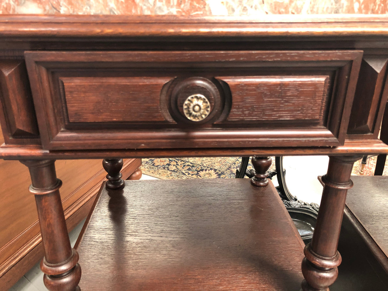 Beautiful Pair of French Dark Oak Bedsides | Antique & Vintage | Moonee Ponds Antiques | Australia Wide Delivery