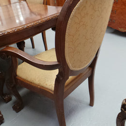 English Solid Mahogany Chippendale Dining Setting