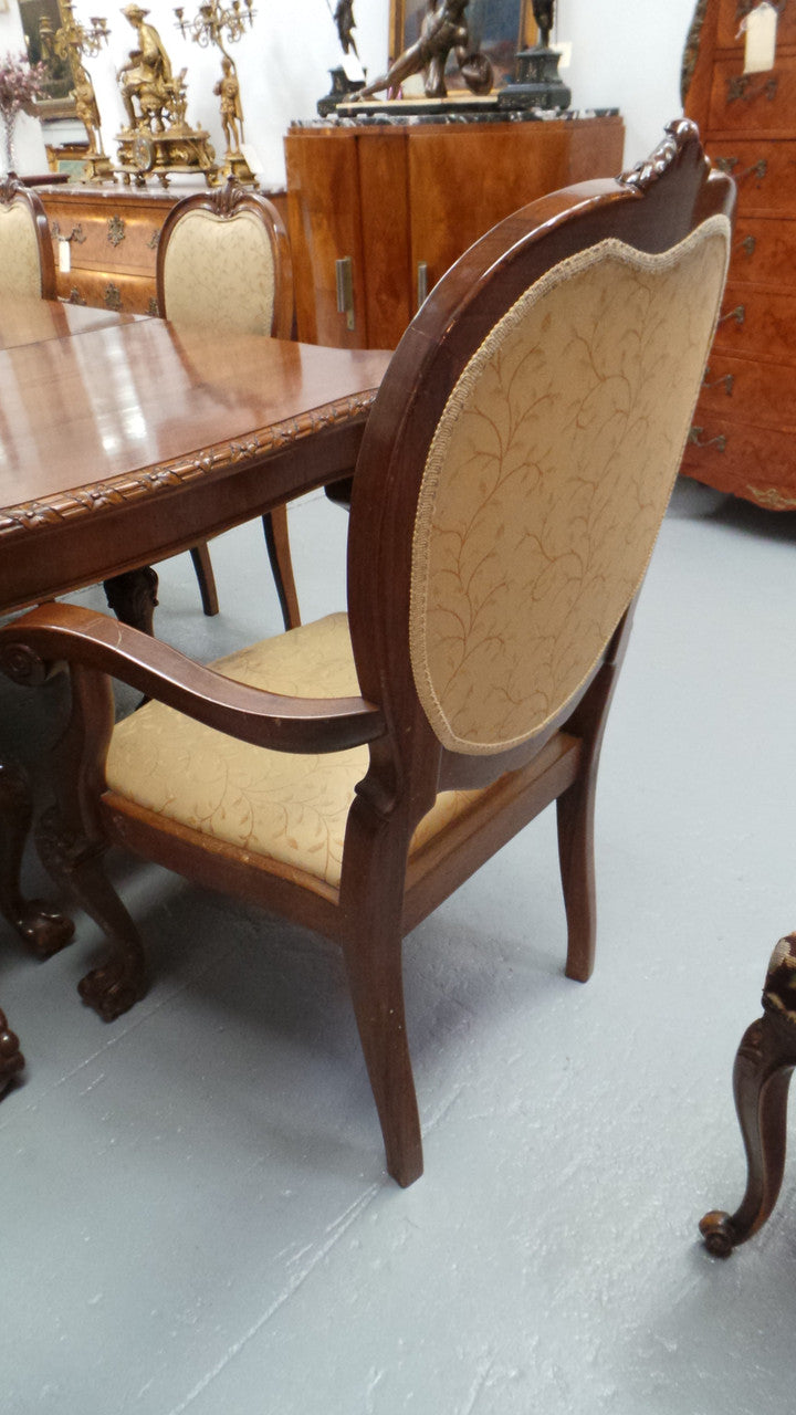 English Solid Mahogany Chippendale Dining Setting