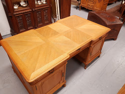 Louis XV Style Full Partners Desk With Parquetry Top | Antique & Vintage | Moonee Ponds Antiques | Australia Wide Delivery
