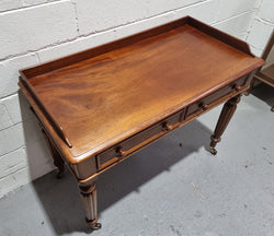 English Victorian Mahogany Side Table or Desk With Two Drawers | Antique & Vintage | Moonee Ponds Antiques | Australia Wide Delivery