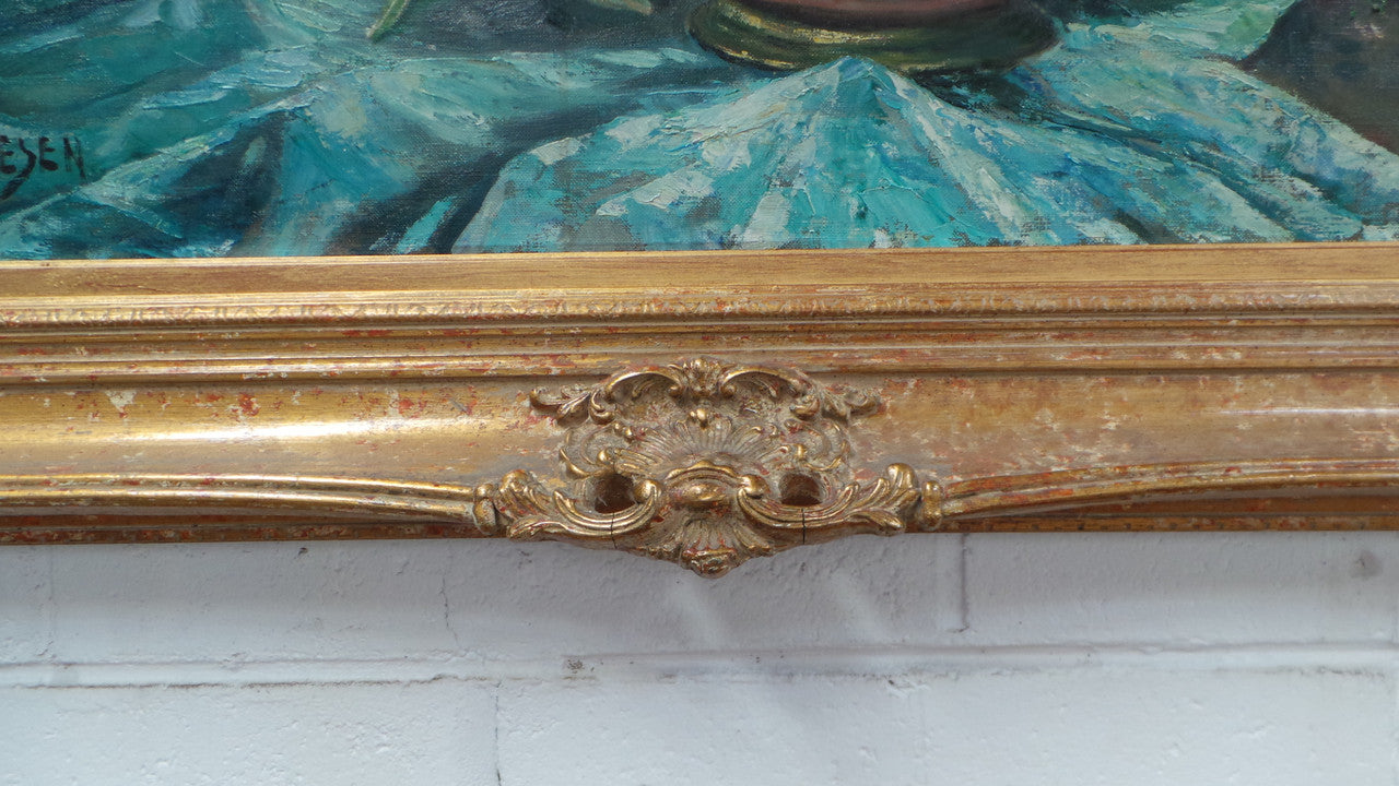 Absolutely Beautiful Framed Floral Oil On Canvas | Antique & Vintage | Moonee Ponds Antiques | Australia Wide Delivery