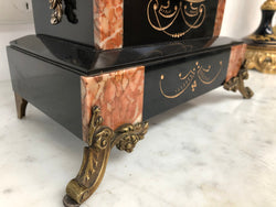 French Highly Decorative Marble Mantle Clock | Antique & Vintage | Moonee Ponds Antiques | Australia Wide Delivery