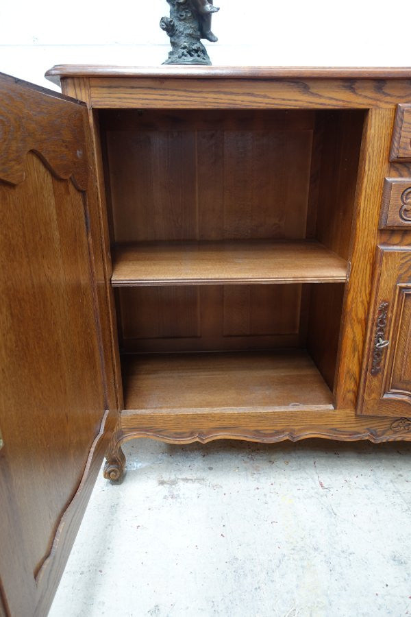 Large French Oak Sideboard-1