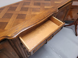 French Oak Louis XV Style Three oor Two Drawer Parquetry Top Sideboard | Antique & Vintage | Moonee Ponds Antiques | Australia Wide Delivery