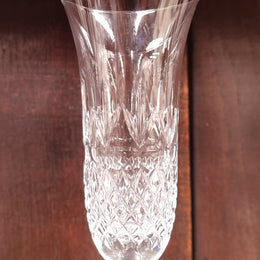Set of eight crystal champagne glasses. In good original condition.