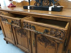 French Louis XV Style Oak Sideboard With Beautiful Carvings | Antique & Vintage | Moonee Ponds Antiques | Australia Wide Delivery