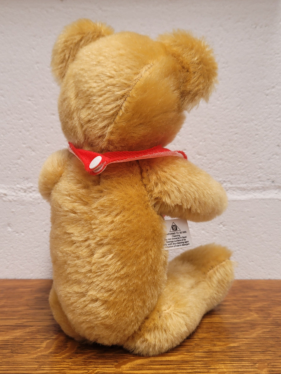 “Merry Thought” Golden Mohair fully Jointed Teddy Bear.  Made in England, commemorating QE2. 32cm length. Excellent Condition.