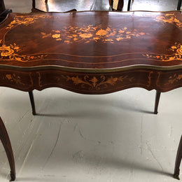 Superbly Marquetry Inlaid 19th Century French Bureau Plat