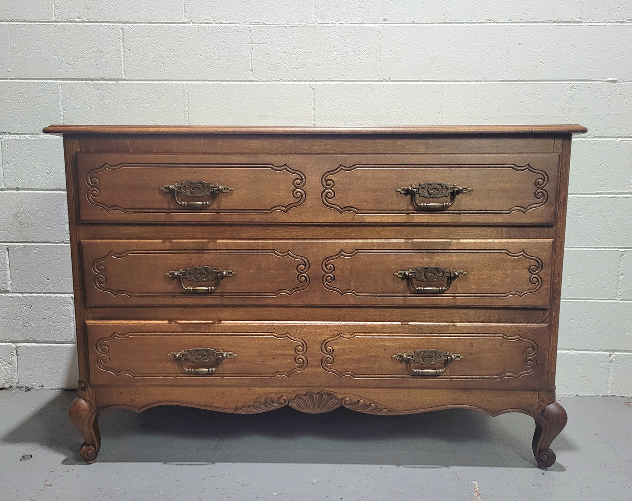 Louis XV Style French Oak Chest of Three Drawers | Antique & Vintage | Moonee Ponds Antiques | Australia Wide Delivery