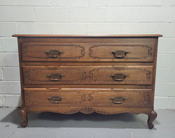 Louis XV Style French Oak Chest of Three Drawers | Antique & Vintage | Moonee Ponds Antiques | Australia Wide Delivery