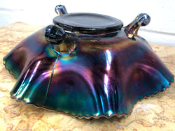 Large Carnival Glass Bowl With Fish Pattern | Antique & Vintage | Moonee Ponds Antiques | Australia Wide Delivery