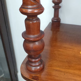 A Beautiful Victorian English Inlaid And Detailed Carved Whatnot