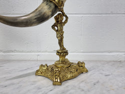 Pair Of 19th Century French Gilt Metal And Horn Mantle Vases | Antique & Vintage | Moonee Ponds Antiques | Australia Wide Delivery