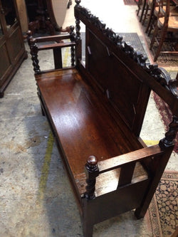 Jacobean Oak Hall Seat | Antique & Vintage | Moonee Ponds Antiques | Australia Wide Delivery