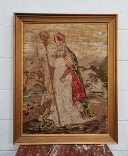 Antique Wool-Work Religious Framed Picture | Antique & Vintage | Moonee Ponds Antiques | Australia Wide Delivery