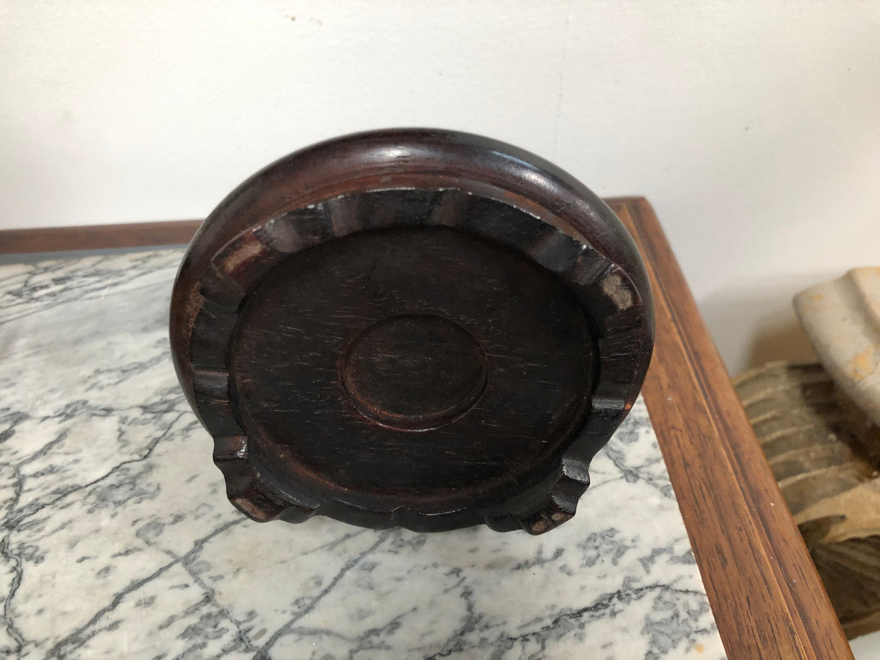 Antique Brass Chinese Buddha On Wooden Stand | Antique & Vintage | Moonee Ponds Antiques | Australia Wide Delivery