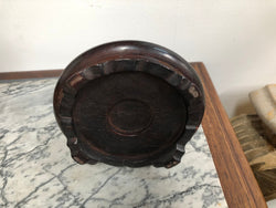 Antique Brass Chinese Buddha On Wooden Stand | Antique & Vintage | Moonee Ponds Antiques | Australia Wide Delivery