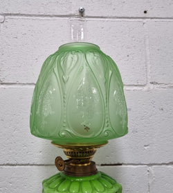 Beautiful Victorian Green Banquet Lamp | Antique & Vintage | Moonee Ponds Antiques | Australia Wide Delivery