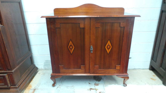 Australian Black Wood Art Deco Cabinet With Internal Storage
