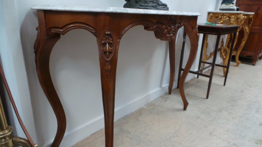 French Walnut Console Table-1