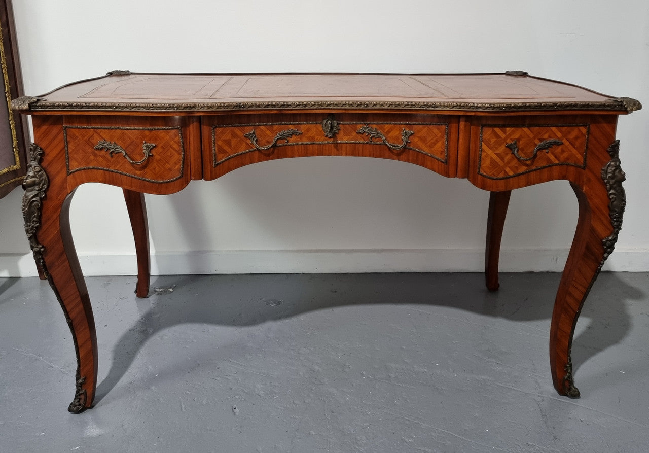 Impressive French Kingwood Louis XV Style Bureau Plat | Antique & Vintage | Moonee Ponds Antiques | Australia Wide Delivery