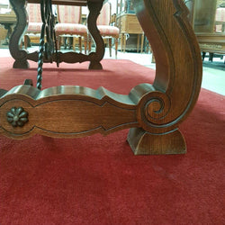 Large French Oak Spanish Style Extension Table | Antique & Vintage | Moonee Ponds Antiques | Australia Wide Delivery