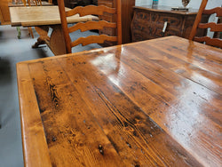 Reclaimed Pine & Oregon Stretcher Base Dining Table | Antique & Vintage | Moonee Ponds Antiques | Australia Wide Delivery