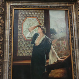 Sensational Antique Oil Painting On Canvas