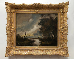 French Gilt Framed "River Landscape" Oil On Canvas | Antique & Vintage | Moonee Ponds Antiques | Australia Wide Delivery
