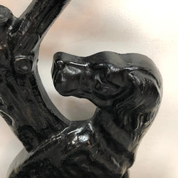 Black Cast Iron Umbrella Stand Displaying A Dog Under A Tree | Antique & Vintage | Moonee Ponds Antiques | Australia Wide Delivery