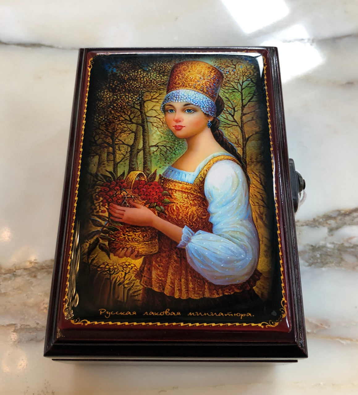Russian Signed Hand Painted Jewellery Box | Antique & Vintage | Moonee Ponds Antiques | Australia Wide Delivery