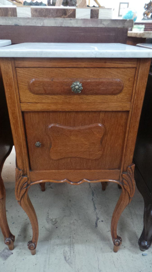 Pair of French Oak Bedside Cabinets-7