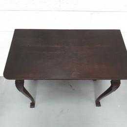 Chippendale style Edwardian Oak side table. In good original condition. Circa 1900.