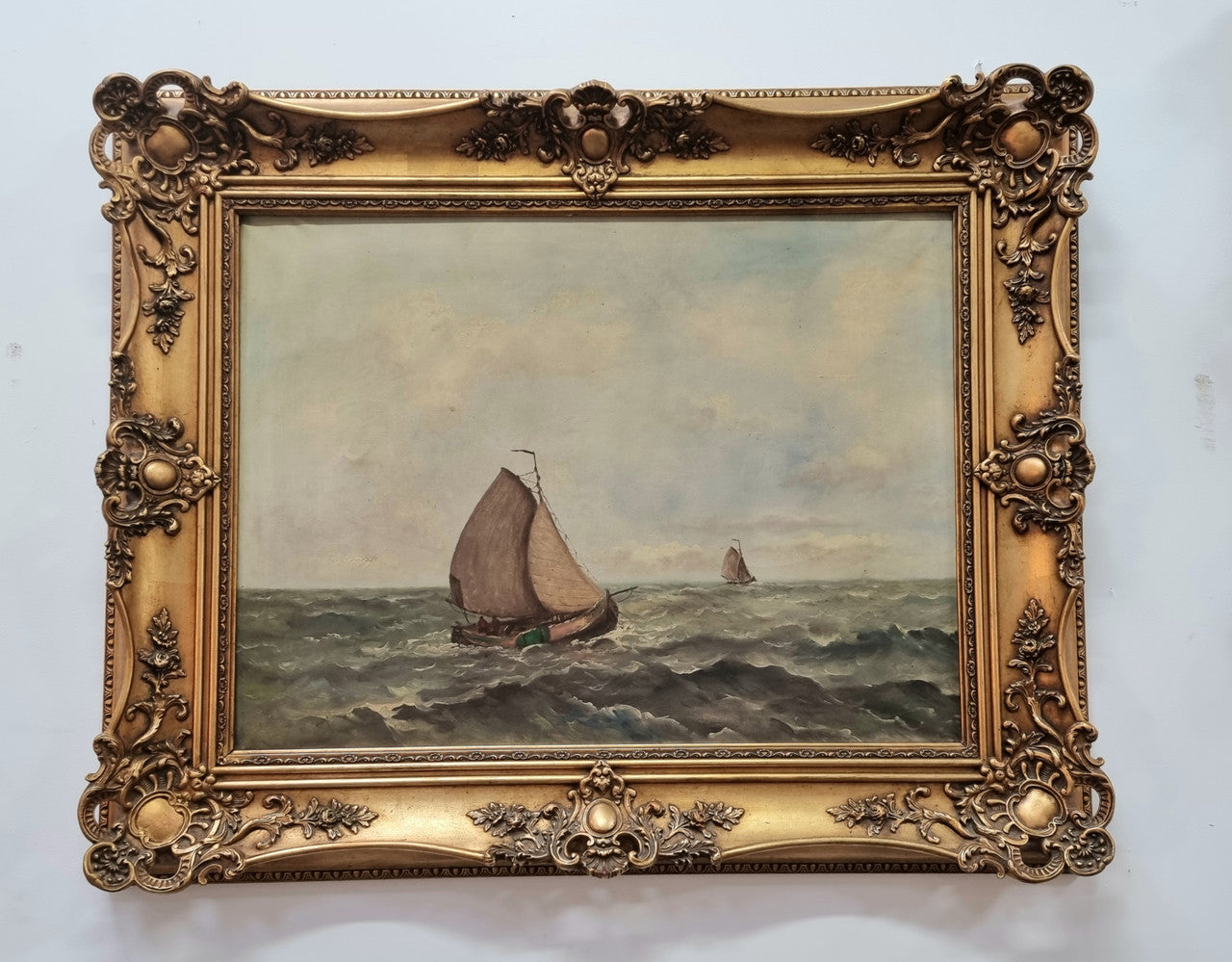 19th Century French Framed Oil On Canvas
