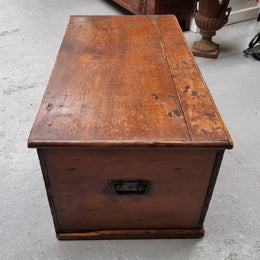 Late Victorian Pine Blanket Box Trunk