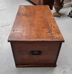 Late Victorian Pine Blanket Box Trunk | Antique & Vintage | Moonee Ponds Antiques | Australia Wide Delivery
