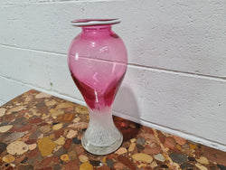 Large Vintage "Murano" Pink & White Vase | Antique & Vintage | Moonee Ponds Antiques | Australia Wide Delivery