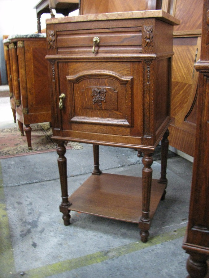 Pair Of Lovely French Oak Bedsides | Antique & Vintage | Moonee Ponds Antiques | Australia Wide Delivery