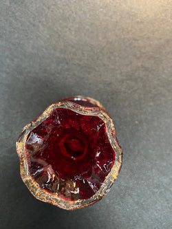 Murano-Venetian Ruby & Clear & Gilt Glass Aventurine Vase | Antique & Vintage | Moonee Ponds Antiques | Australia Wide Delivery