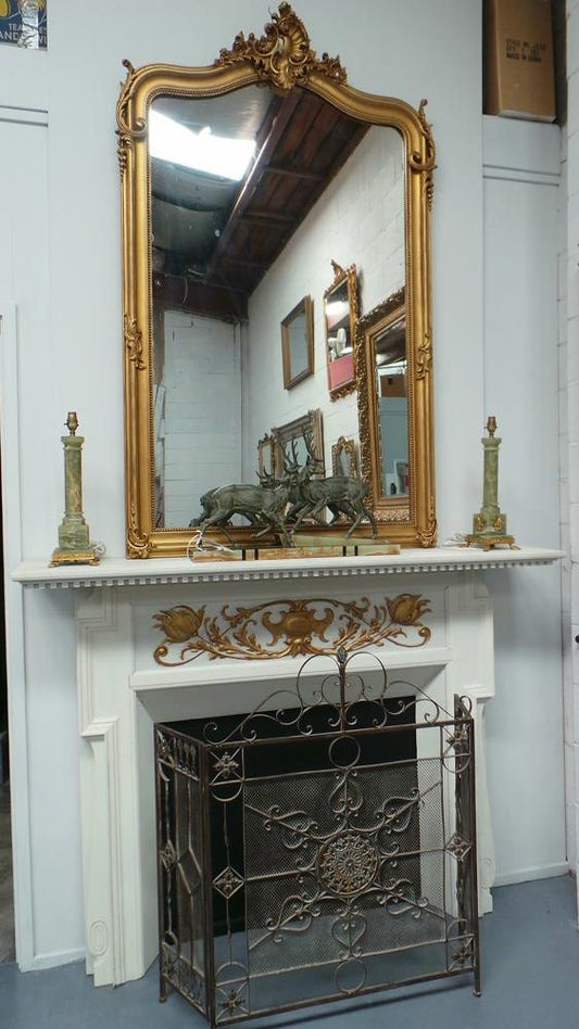 French Gilded Decorative Napoleon III Style Mirror
