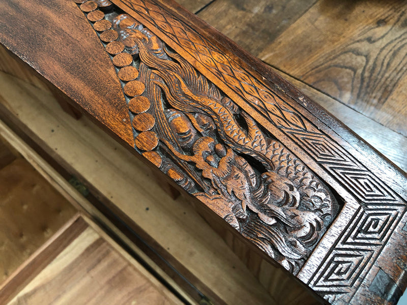 Antique Chinese Carved Camphor Wood Chest