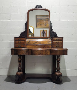 Elegant Victorian Figured Walnut Dressing Table | Antique & Vintage | Moonee Ponds Antiques | Australia Wide Delivery