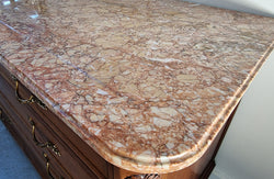 French Louis 16th Style Walnut Marble Top Commode | Antique & Vintage | Moonee Ponds Antiques | Australia Wide Delivery