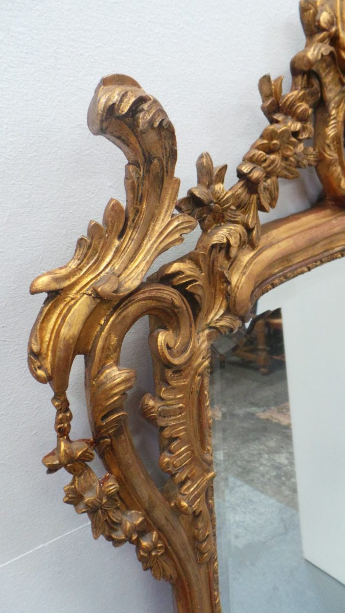 An Early 19 th Century Rare Rococo Highly Decorative Large Mirror