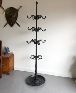 Antique French Cast Iron Coat Stand Painted Black | Antique & Vintage | Moonee Ponds Antiques | Australia Wide Delivery