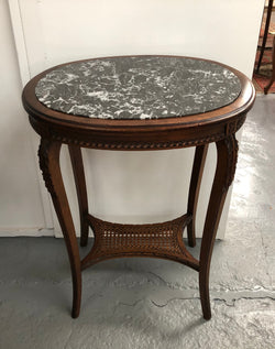 French Fruitwood Marble Top Occasional Table | Antique & Vintage | Moonee Ponds Antiques | Australia Wide Delivery