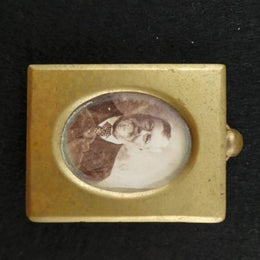Miniature Antique Brass Picture Holder